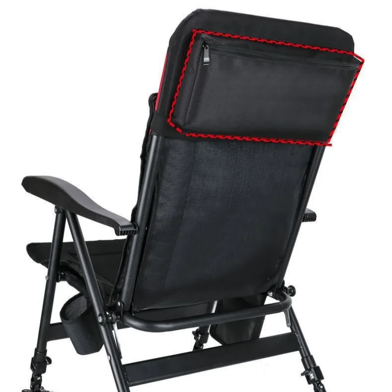 ใหม่พับเก้าอี้ตกปลาเก้าอี้ชายหาดกลางแจ้งปรับพนักพิง Recliner อลูมิเนียมปิคนิคแบบพกพาเก้าอี้ที่นั่ง