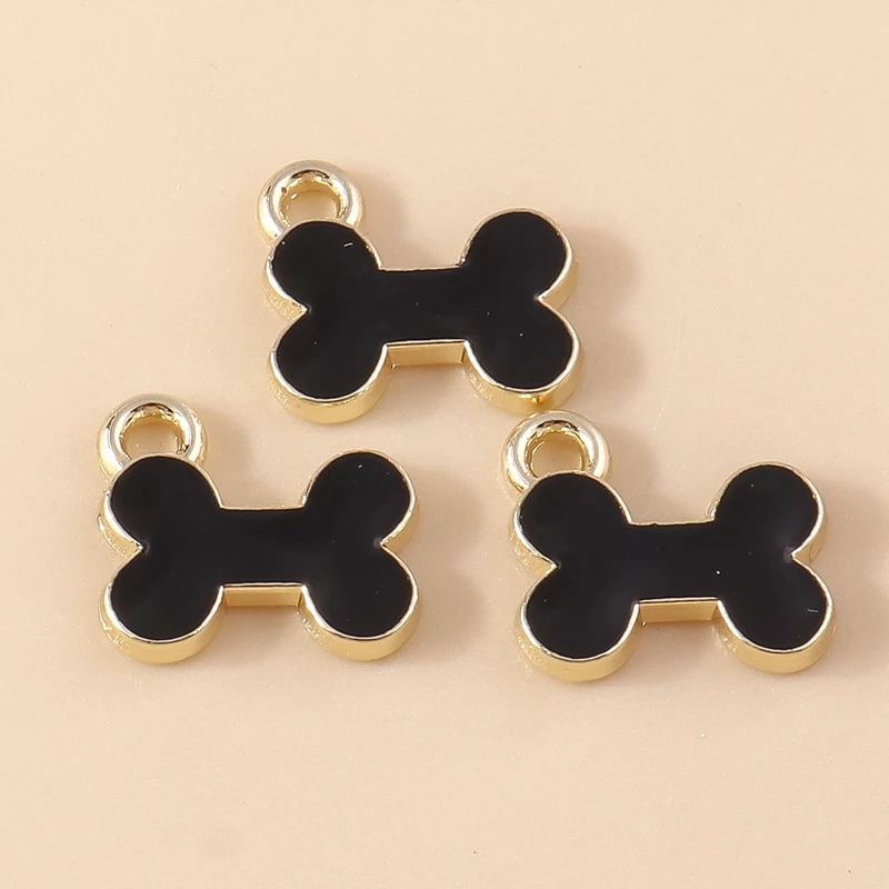 20 Stück Cartoon-Tier-Hunde-Anhänger, Emaille-Pfotenabdruck-Charms für Schmuckherstellung, Ohrringe, Halsketten, Armbänder, DIY-Geschenke – Detail 20