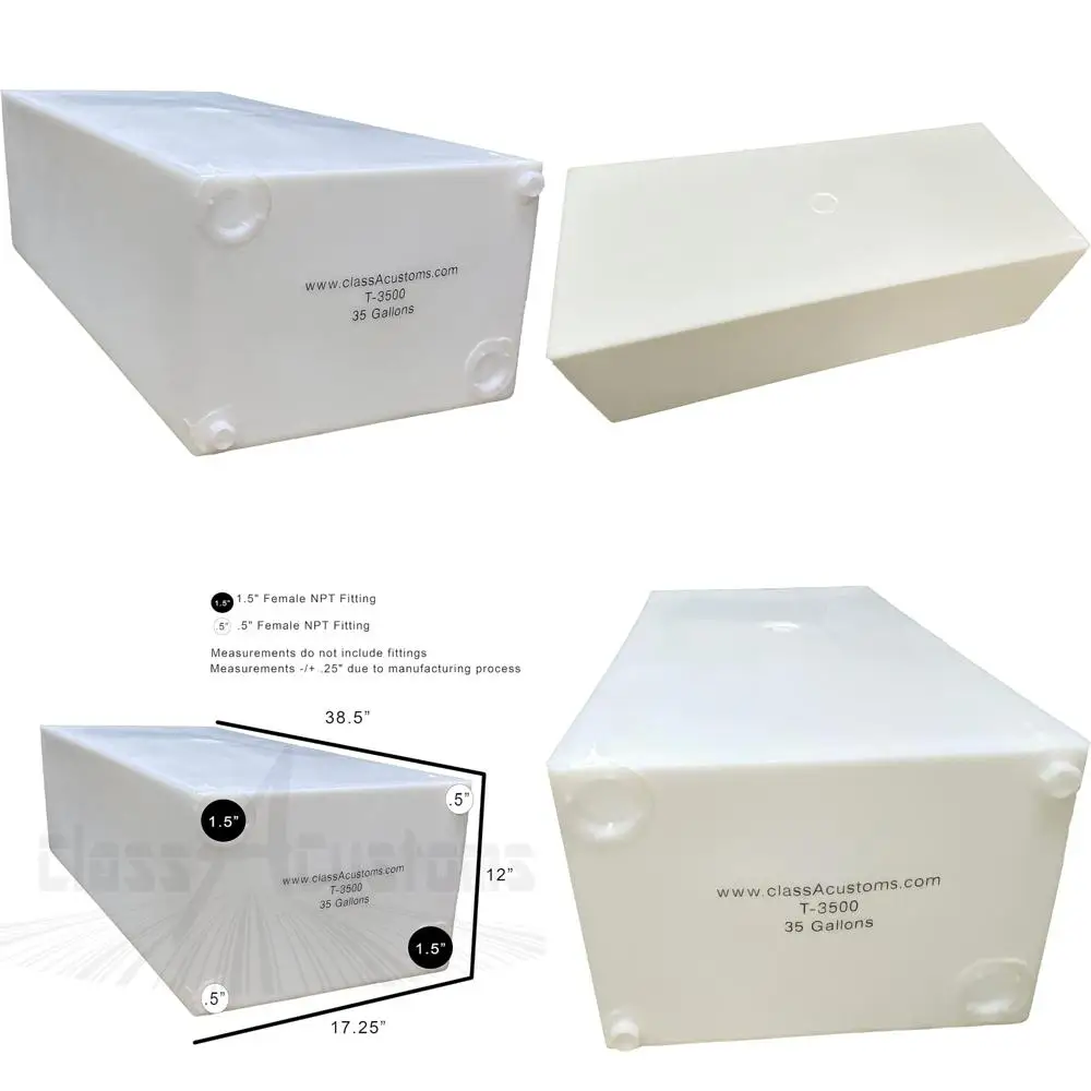 فئة A RV مع خزان مياه سعة 35 جالون - T-3500، 38.75 × 12 × 17.375، مثالي للتخييم ومقطورات التوصيل