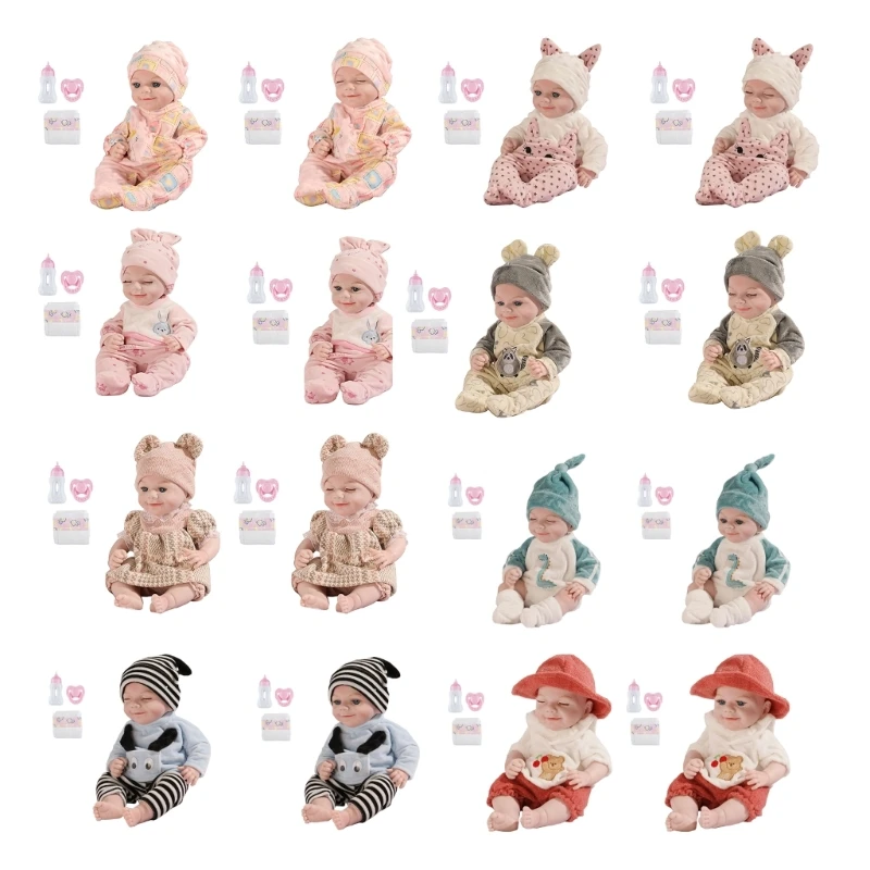 

Reborns Simulation Baby Silicone Toy Reborns Diapers Bottle Body Vinyl Kids Diapers Girl