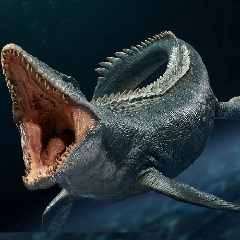 Limite autêntico wanlongtang 1/35 mosasaur dinossauro jurássico brinquedo masculino modelo estátua animal decoração para casa presente
