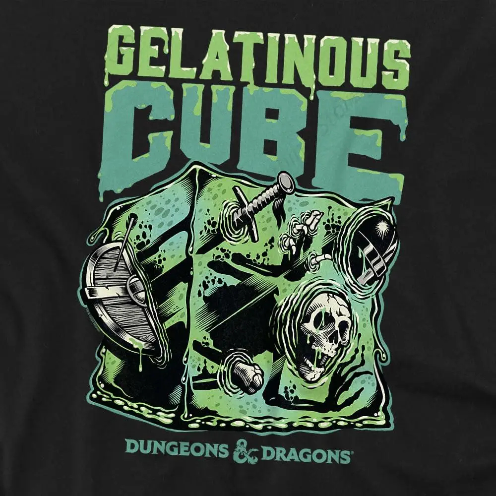 Dungeons & Dragons Acid Gelatinous Cube Unisex Adult T Shirt Black