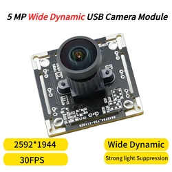 WDR 5MP USB Camera Module, 2592x1944 30fps,Wide Dynamic PS5520,5 MegaPixe Webcam HD,UVC Compatible Plug And Play
