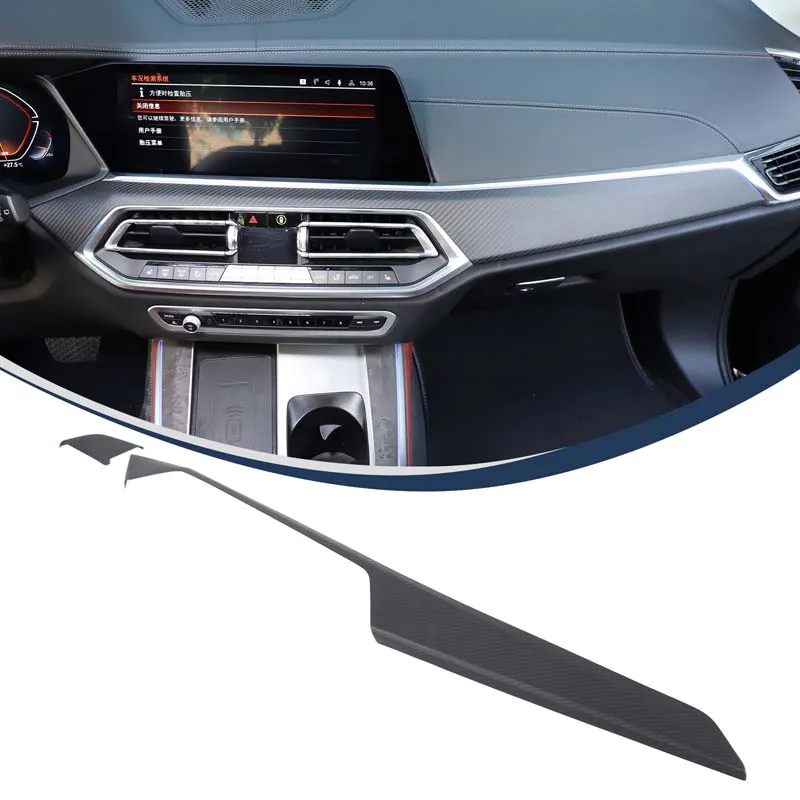 

Для BMW X5 X6 2019-2022 салон автомобиля, центральное управление, декоративные детали из углеродного волокна, автомобильная центральная панель управления