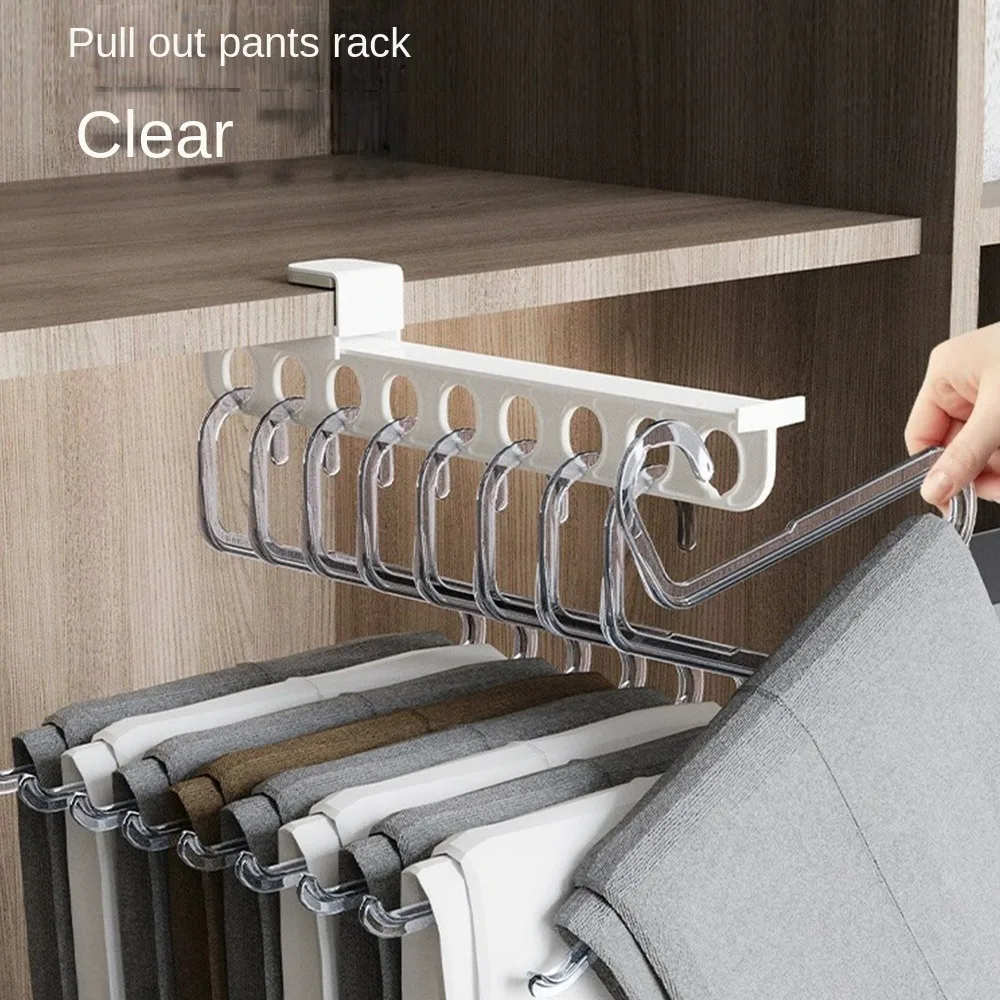 New Multifunctional Folding Hanger Portable Folding Wardrobe Storage Organiser White/Grey Multi Hanging Storage Hanger Home view 3