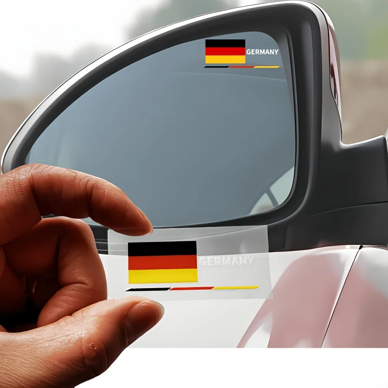 4Pcs/Set Germany Flag Vinyl Stickers, Waterproof Self-Adhesive Decals for Car, Truck, SUV