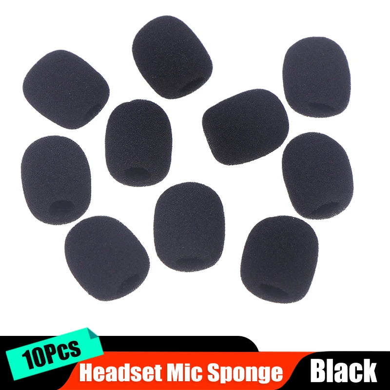 Latest 10Pcs/lot Headset Microphone Sponge For Motorcycle Intercom Helmet Bluetooth Headset Mic Sponges