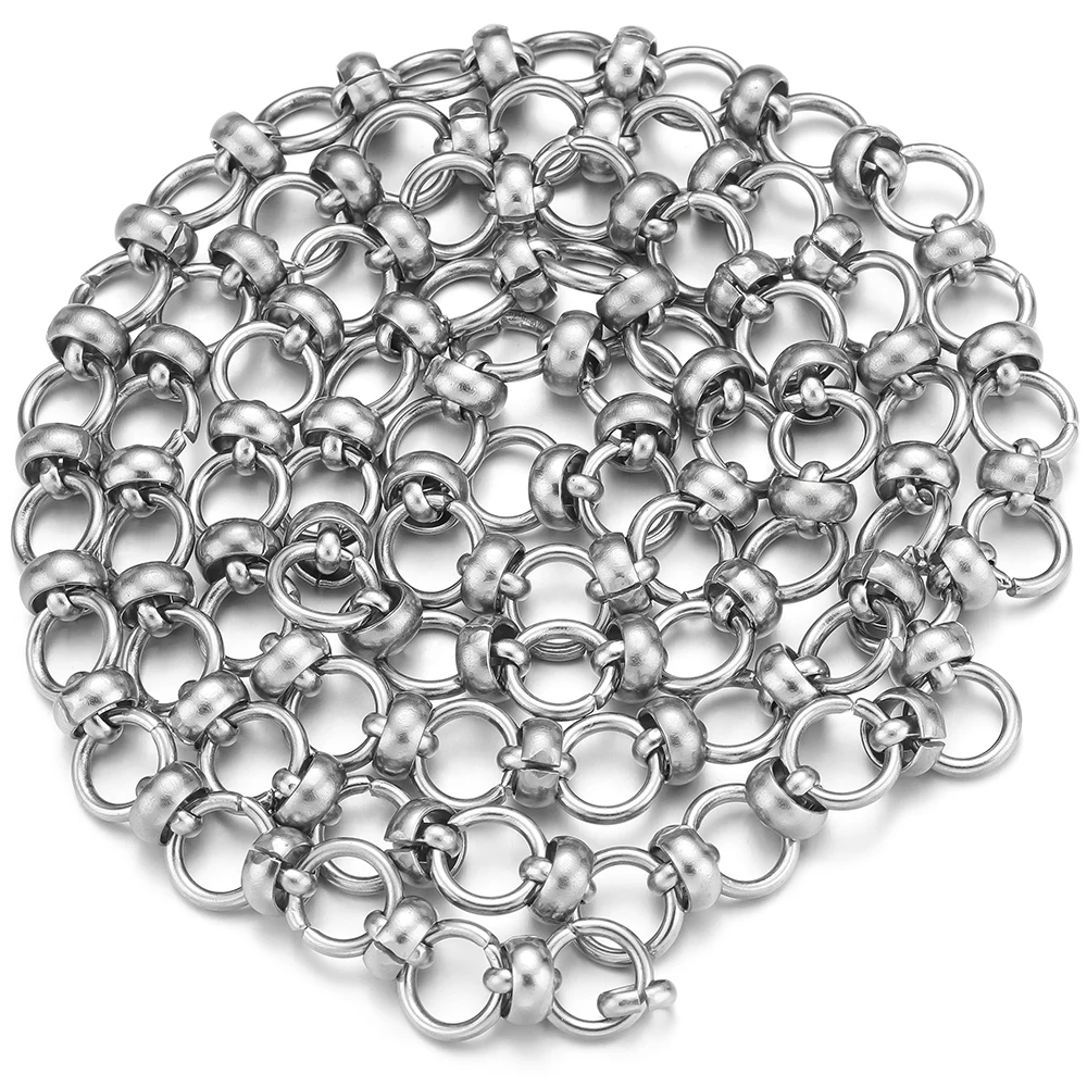 1 Meter Stainless Steel Circle Knot Chains for DIY Necklace Findings Bracelet Supplies Jewelry Making Components Wholesale