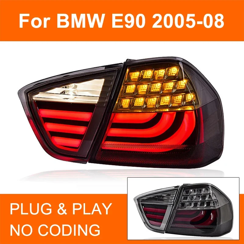 

1 Pair Car LED Tail Light Assembly for BMW E90 2005-2008 LED Tail Lights Plug and Play with LED Running Turning Rear Tail lamps