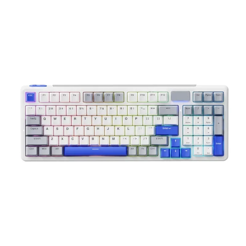 Rapoo V700DIY-98 Keyboard Mekanis Nirkabel Tri-mode RGB Hot Swap Gasket V Hub 4000MAh Keyboard Gaming Laptop Esports Kustom