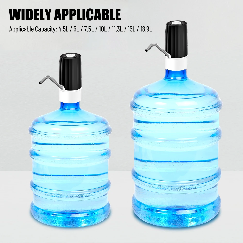 Intelligente wiederaufladbare automatische elektrische Wasserpumpe für Gallonen-Wasserspender, geräuschlose Wasserflaschenpumpe mit großem Eimer