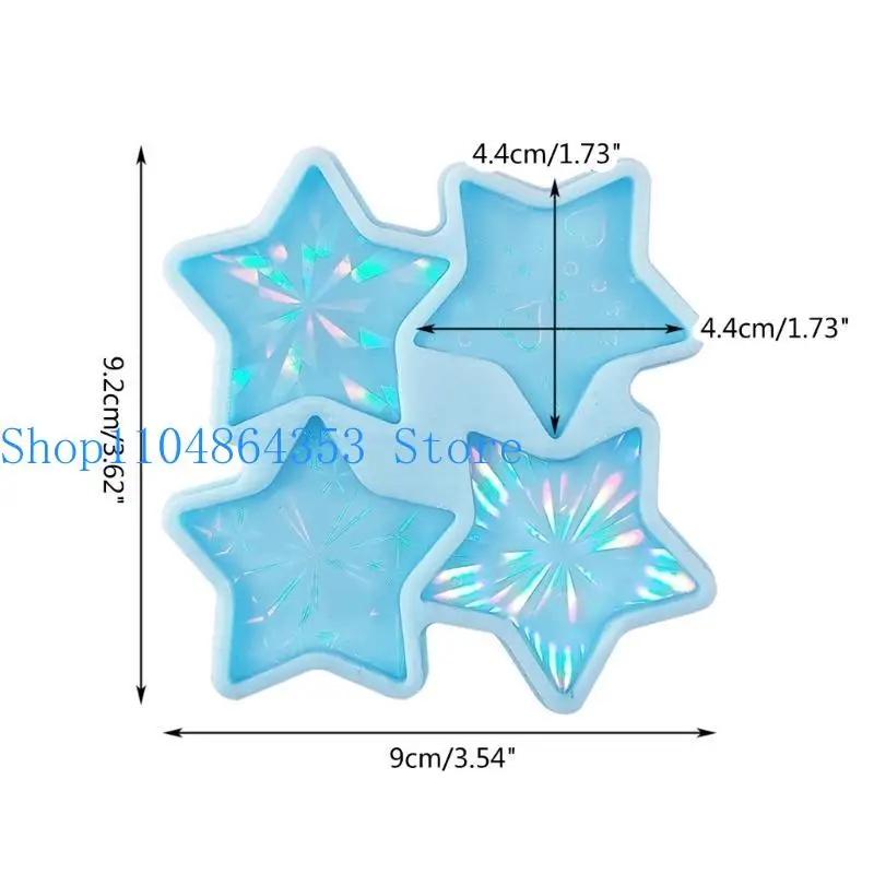 Schmuckgussform Holographische Harzform Pentagramm-Brosche Anhängerform Handyhalter Silikonform für DIY-Bastelarbeiten – Detail 5