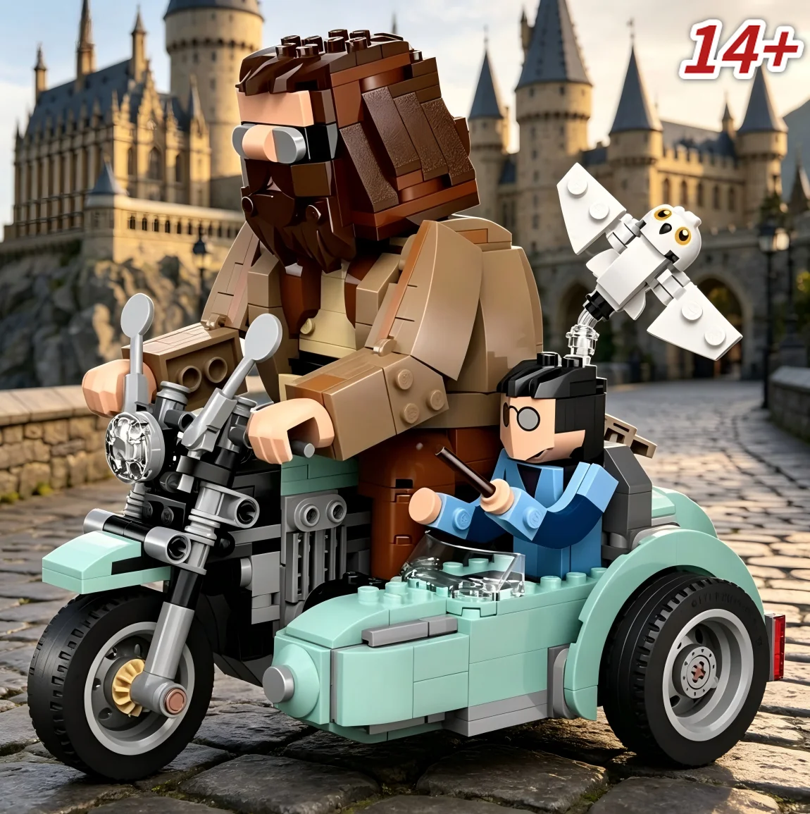 

New 76443 617PCS Hagrid & Harry's Motorcycle Ride Building Blocks Stable Structure Build Renovation
