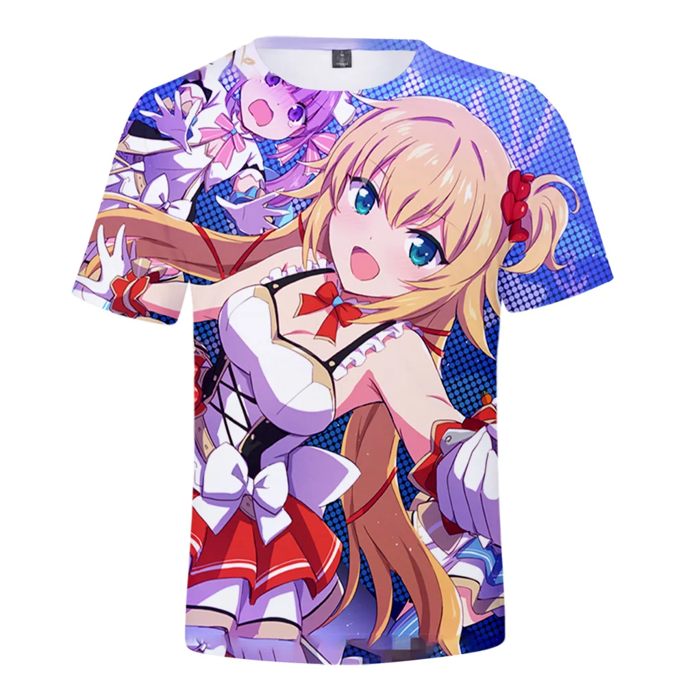 HOLOLIVE VTuber Akai Haato T-shirt Crewneck Short Sleeve Anime Tee Men Women\'s Tshirt Harajuku Streetwear 3D Clothes