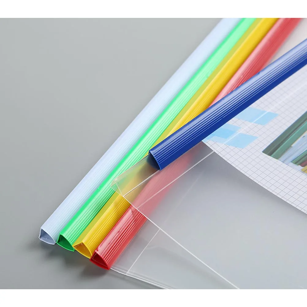 

20Pcs Transparent File Folders Sliding Bar Holder A4 Organizer Contract Report Resume Document Holder for Office School