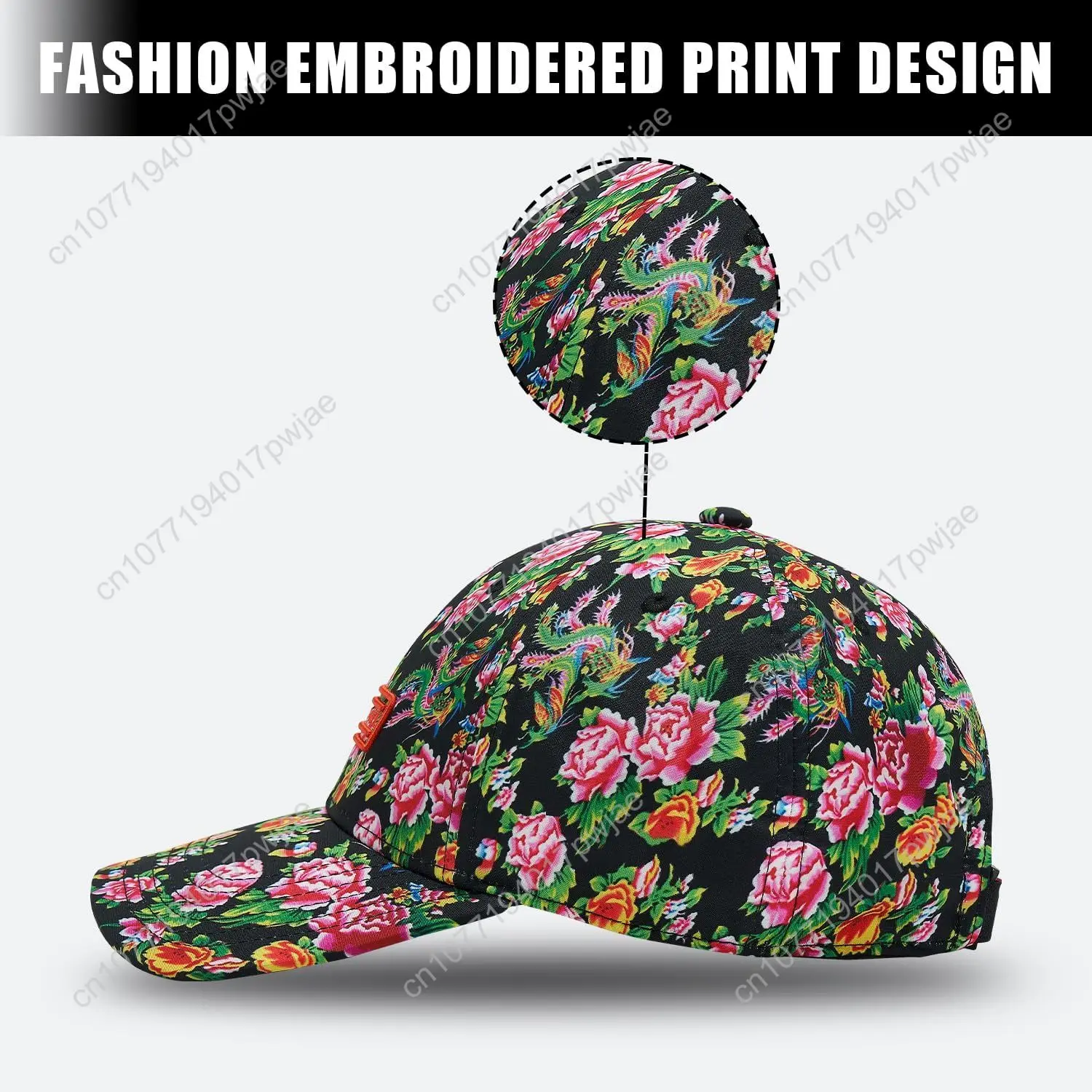 MAZEL baseballpet met printpatroon voor dames - Klassieke verstelbare prestatiehoed voor heren voor hardlooptrainingen in de zomer