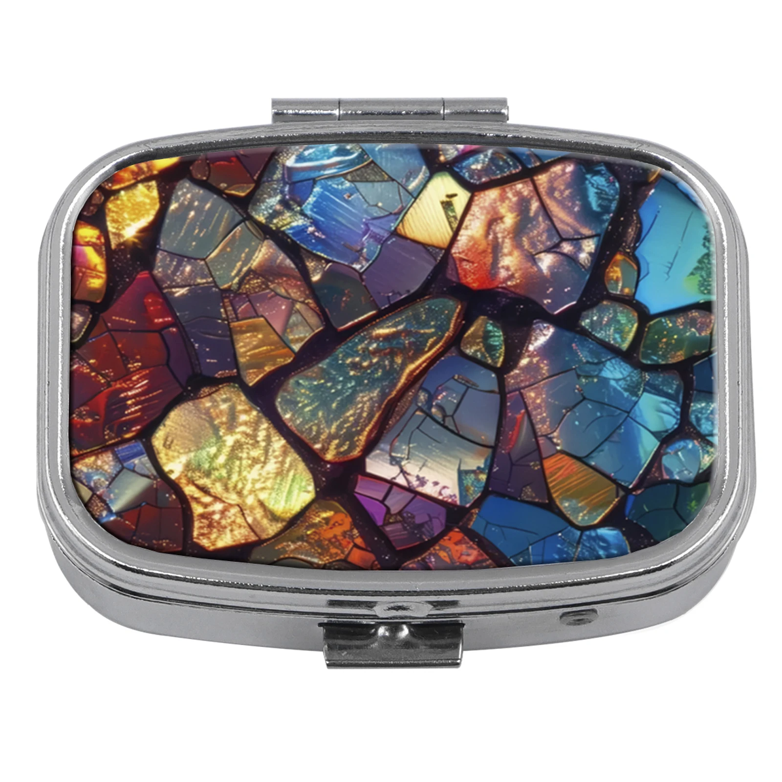 

Colored Glass Pill Boxes Black Sealed Subpackage Case Portable Medicine Box Mini Organizer Storage Pills Container Case