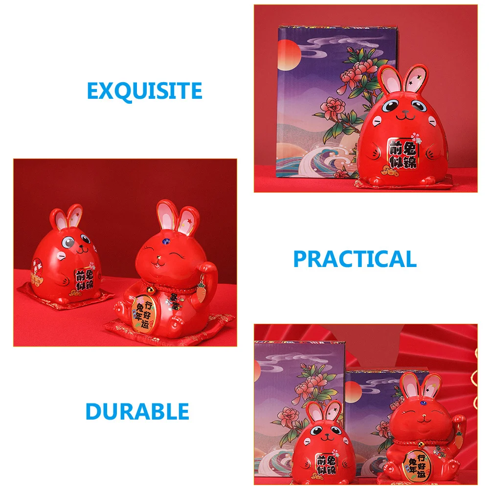 

Ceramic Bunny Piggy Bank Gold Rabbit Shape Cute Kids Coin Jar Decorative Money Saving Pot for Home Desktop Bedroom Office