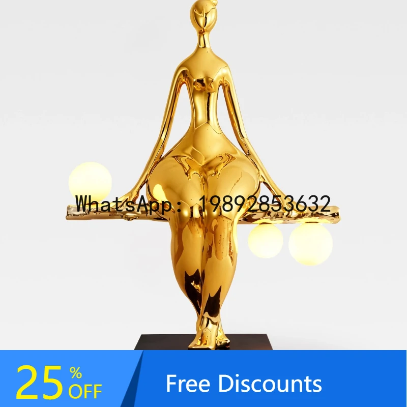 

XL Modern Light Luxury Abstract Figure Decoration Floor Art Entrance Ornament