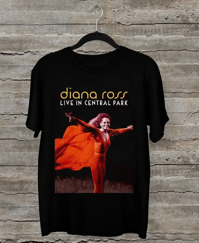 NEW Diana Ross Live In Central Park Black All Size Unisex Shirt