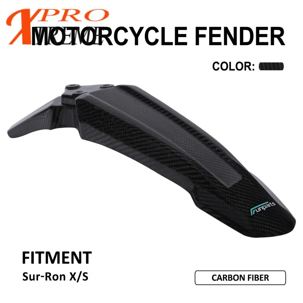 Funparts Front Fender Mudguards Carbon Fiber Motorcycles Accessories For Surron Sur-Ron Lightbee Light Bee X S L1E Electric Bike