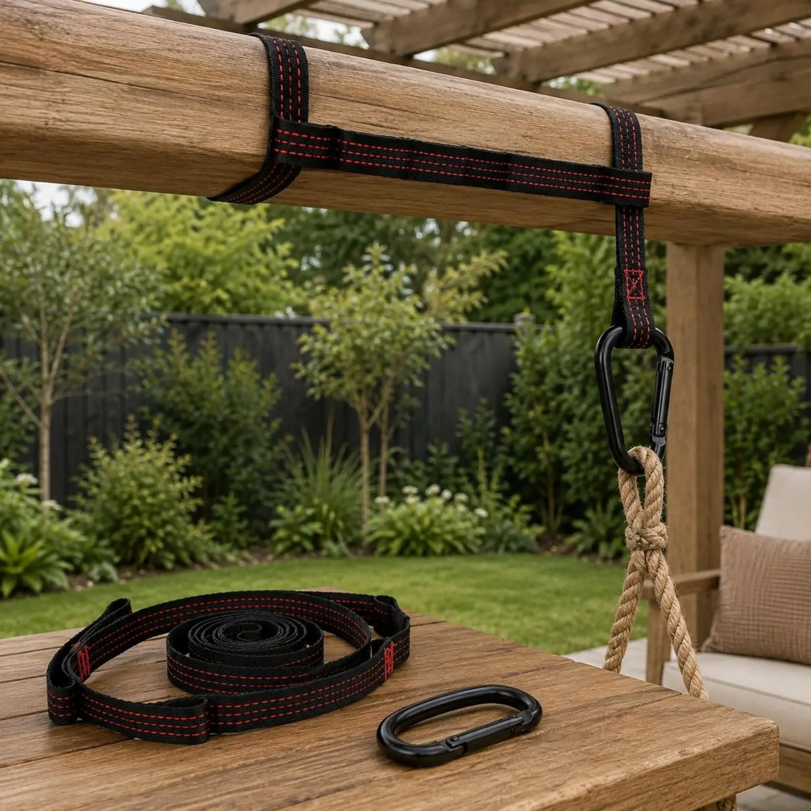 Adjustable Sling Hanging Strap Easy to Set up Sling Hanging Straps Looped Strapping Strap Portable Outdoor Equipment