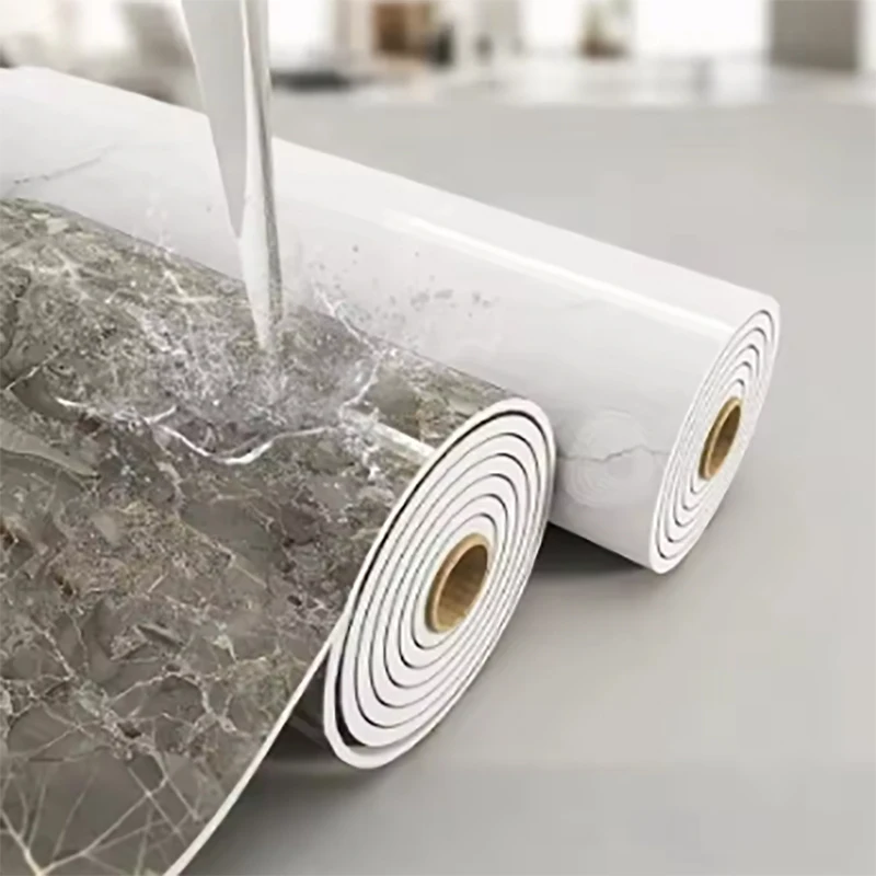 1 Roll Thick Foam Marble Wallpaper Waterproof and Antifouling Wall Sticker Self-Adhesive Wallpaper for Bedroom and Living Room