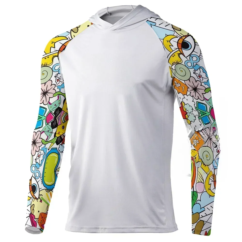 Performance Fishing Shirts Hoodie Men Long Sleeve Breathable Fishing Jersey Sun Protection Lightweight Angling Clothing view 5