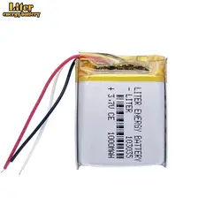 3 line Bom Qulity 3.7 V início da bateria de lítio 103035 1000 mAh farol navegador GPS geral baterias de polímero