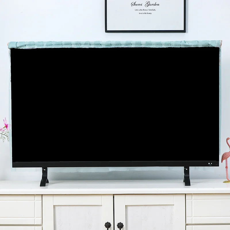 GoodTop LCD TV Cover Lace Hanging TV Dust Cover 55inch Surface Monitor Cover Fashion Protection Living Room Decoration
