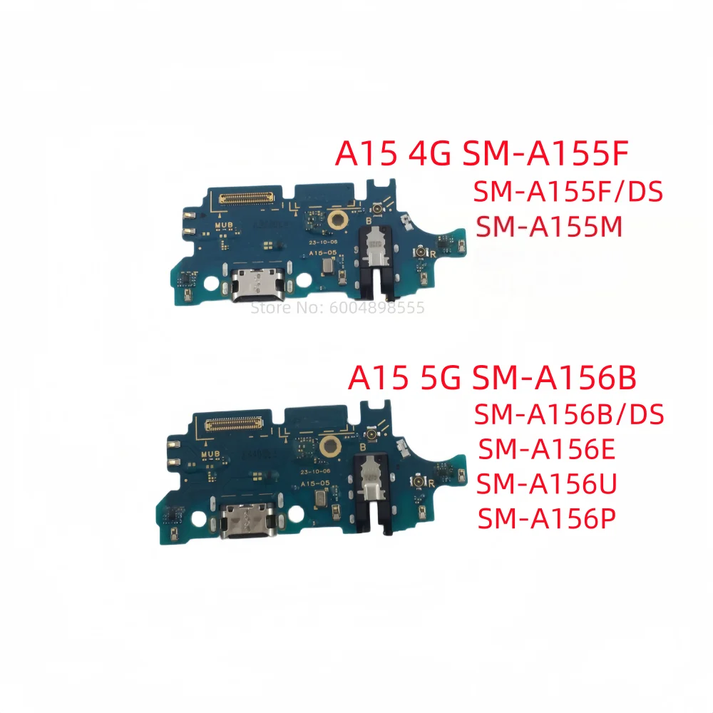1pcs USB Charging Port Base Connector For Samsung Galaxy A15 4G SM-A155F SM-A155M A15 5G SM-A156B SM-A156E SM-A156U SM-A156P