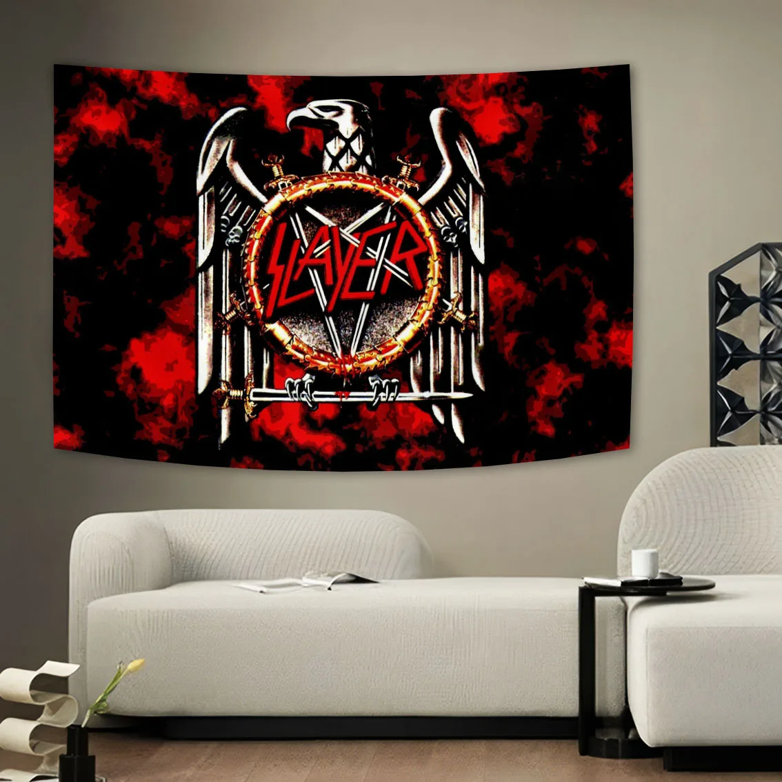 New Slayers Rock Band Reign In Blood Hot Aesthetic Hang Decorations On Room Or Club Walls Tapestry Banner Flag