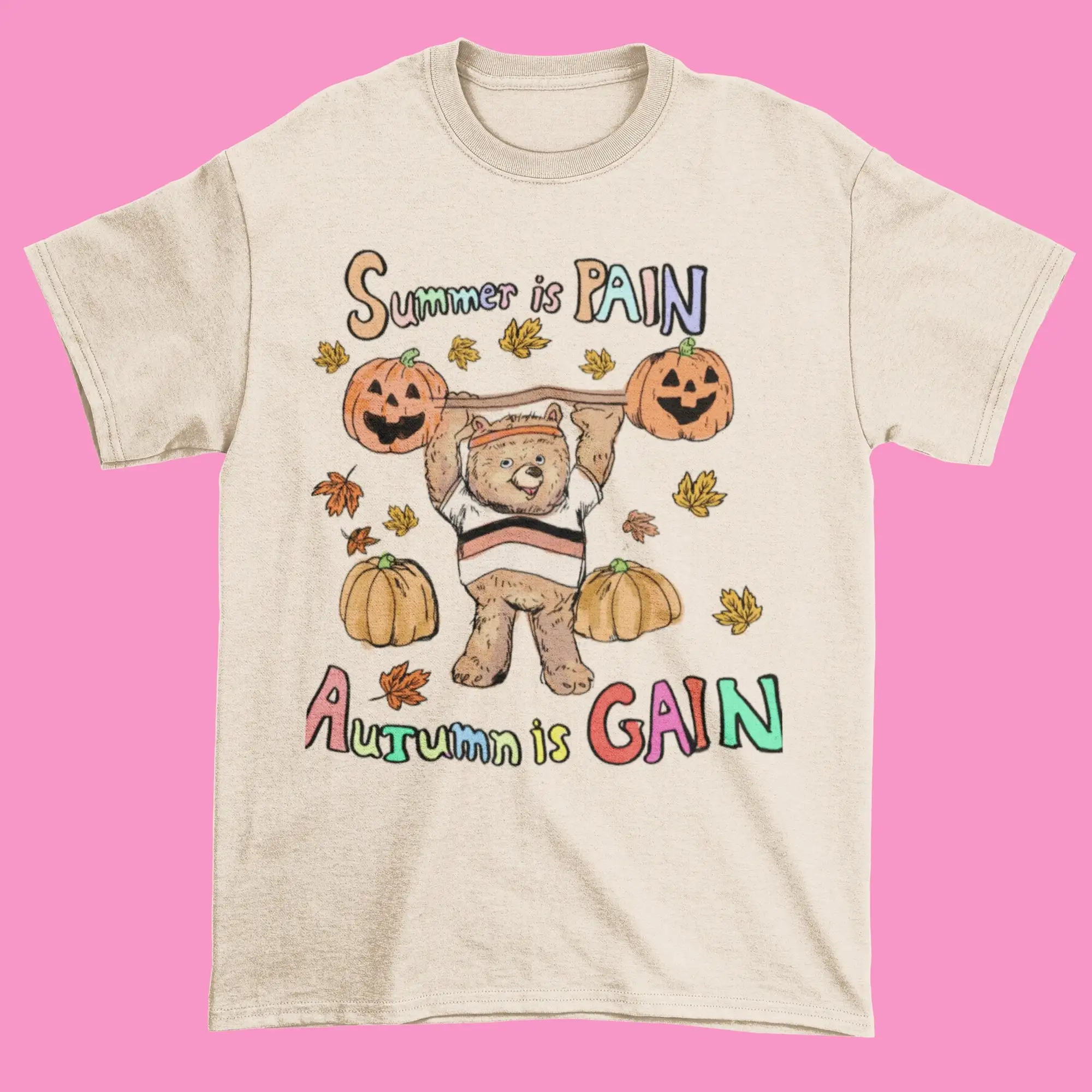 Cute bear baggy shirt Hand drawn animal Oddly specific tee Positive happy art Fairycore 80s Kidcore Autumn vibes