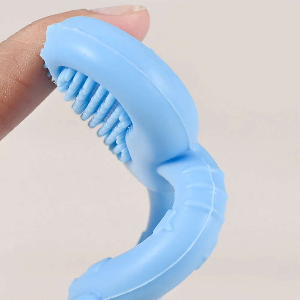 1 anillo mordedor para bebé, juguete para masticar durante la dentición de silicona, palo Molar con forma de Animal bonito, mordedor calmante congelado