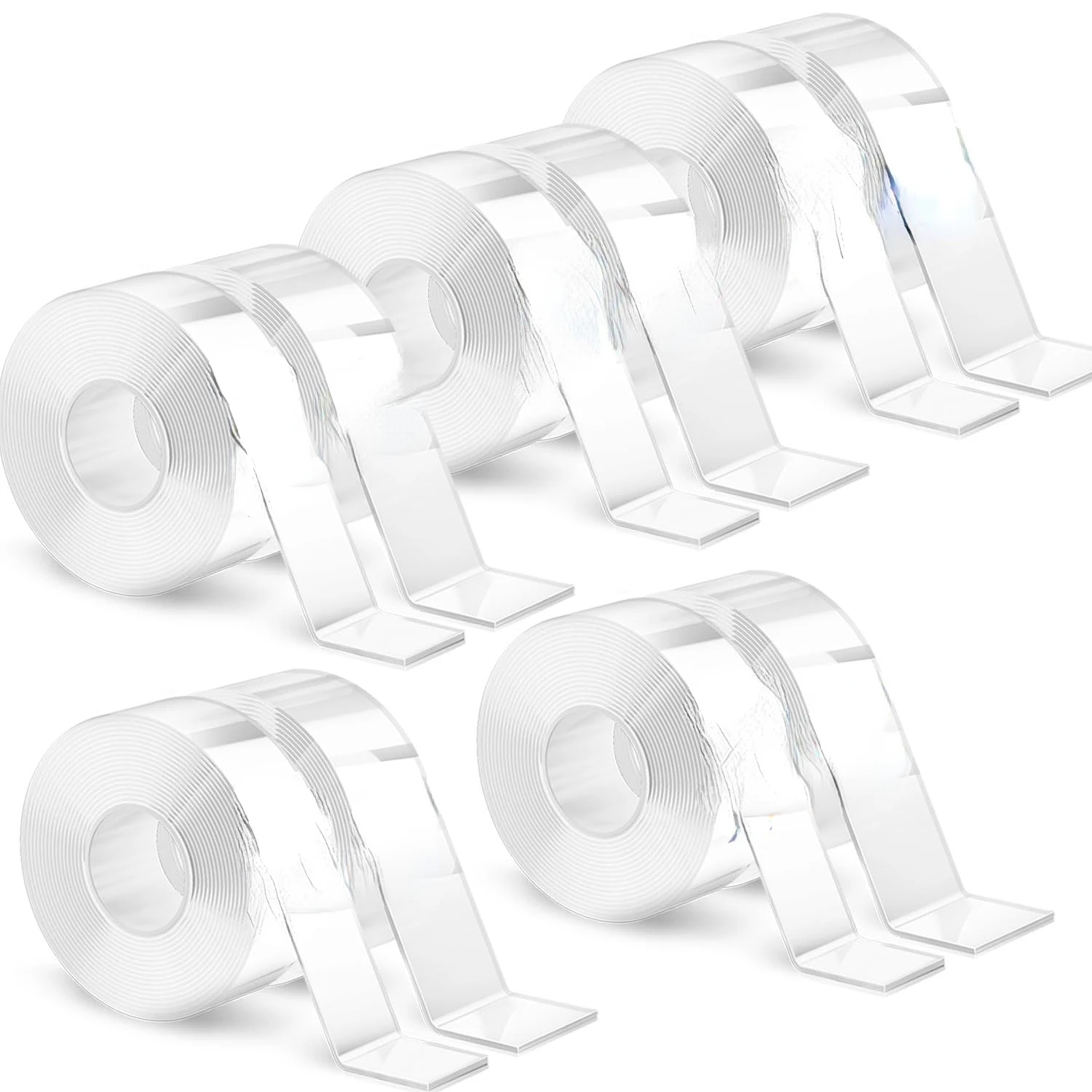 10 Rolls-9.85 FT Double Sided Mounting Tape Heavy Duty Removable,Clear Thick Nano Tape Adhesive Reusable