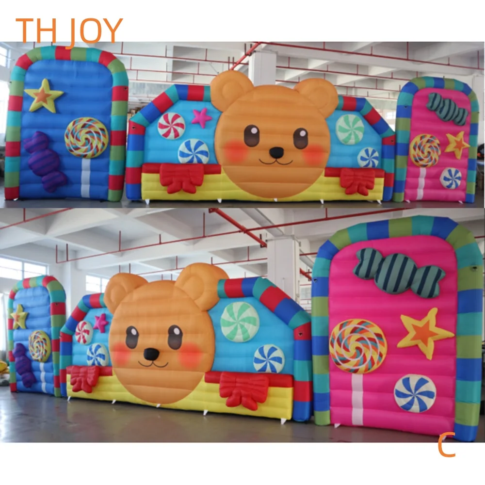 fast air ship to door, 6m width customized inflatable backdrop stage props for sale