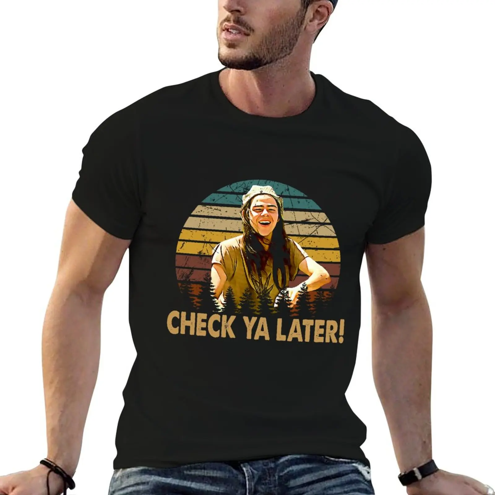 

Dazed and confused vintage retro check ya later T-Shirt t shirts cotton 100% t shirts for man cotton funny T-Shirt