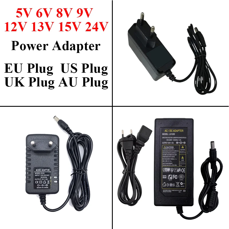 

5V 6V 8V 9V 12V 13V 15V 24V LED Driver AC 220V 110V TO DC 5V 6V 8V 9V 12V 13V 15V 24V Power Supply Adapter Lighting Transformers