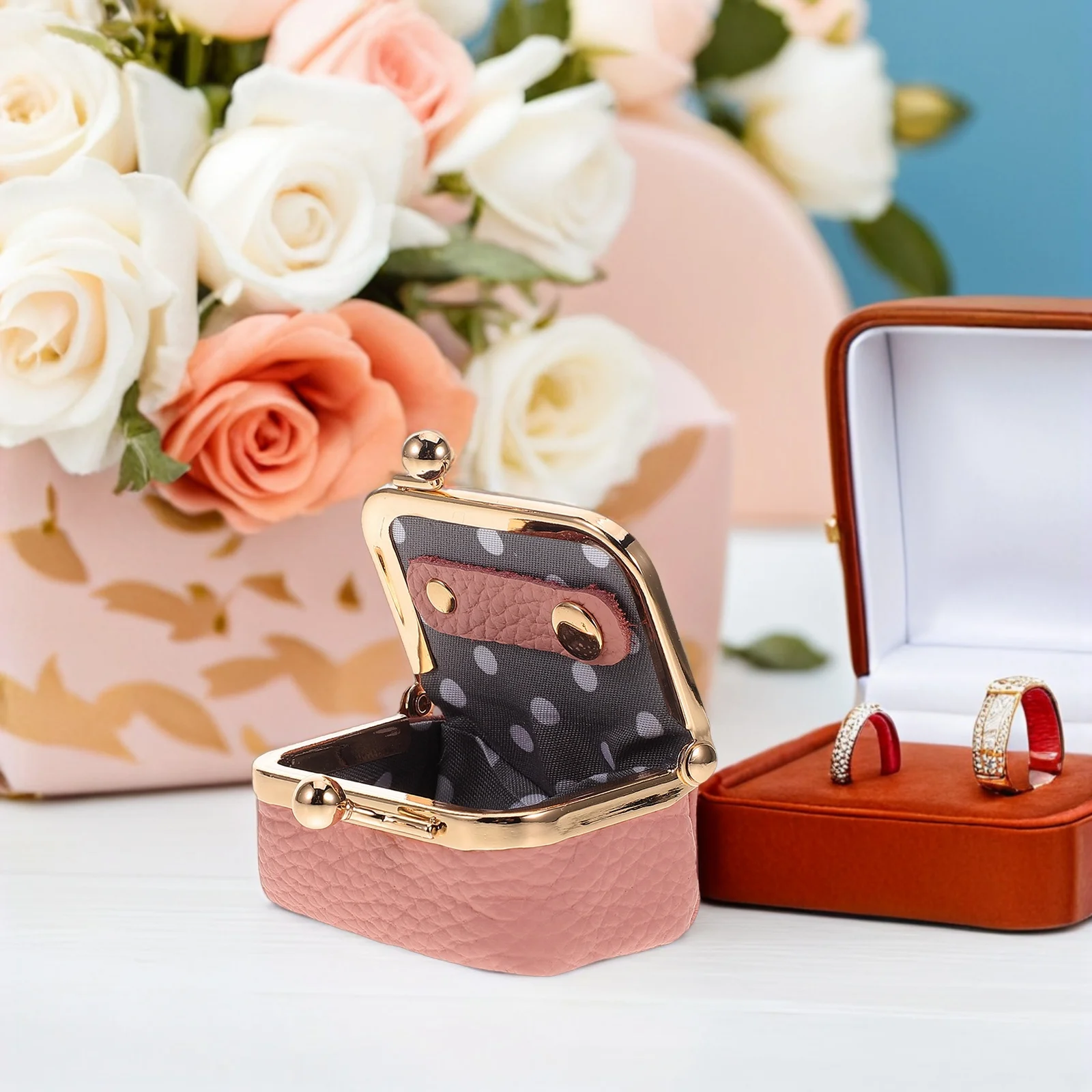 

Portable Jewelry Box Small Multi Function Organizer for Women Travel Earrings Rings Necklaces Compact Storage Case Jewelery
