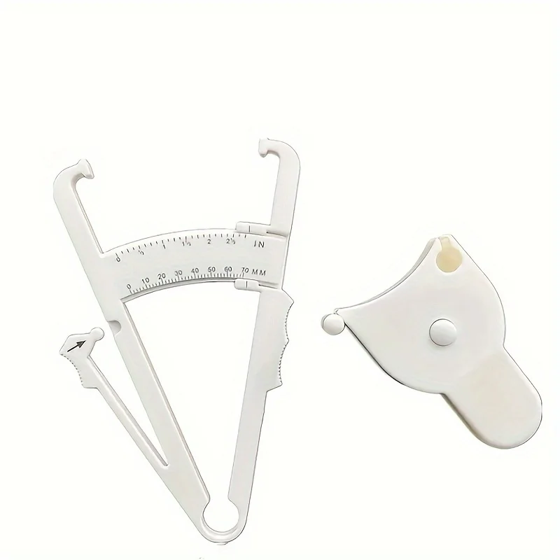 Körperfett-Kaliper und Taillenmessband-Set - Handgehaltener Kombinations-Kaliper und Messband, Tragbares Fitness-Messwerkzeug – Detail 2