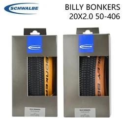 Schwalbe BILLY BONKERS 20x2.0 50-406 Tire for Dirt Jump PumpTrack Bike Brown Edge Bicycle Folding Tyre Lightweight Folding Tires