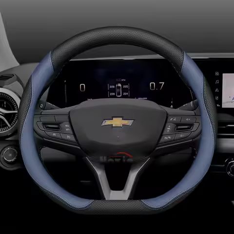 Leather Car Steering Wheel Cover for Chevrolet Montana Cruze Spark Optra Captiva Aveo Sail Orlando Sonic Onix Traverse Prisma