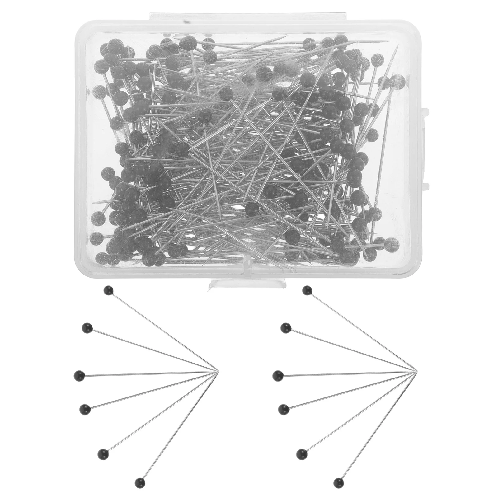 250 قطعة 38 مللي متر الكرة رئيس مستقيم اللحف الإبر دائم البلاستيك المعادن اليد التطريز أدوات كبيرة العين لوازم الخياطة المبتدئين