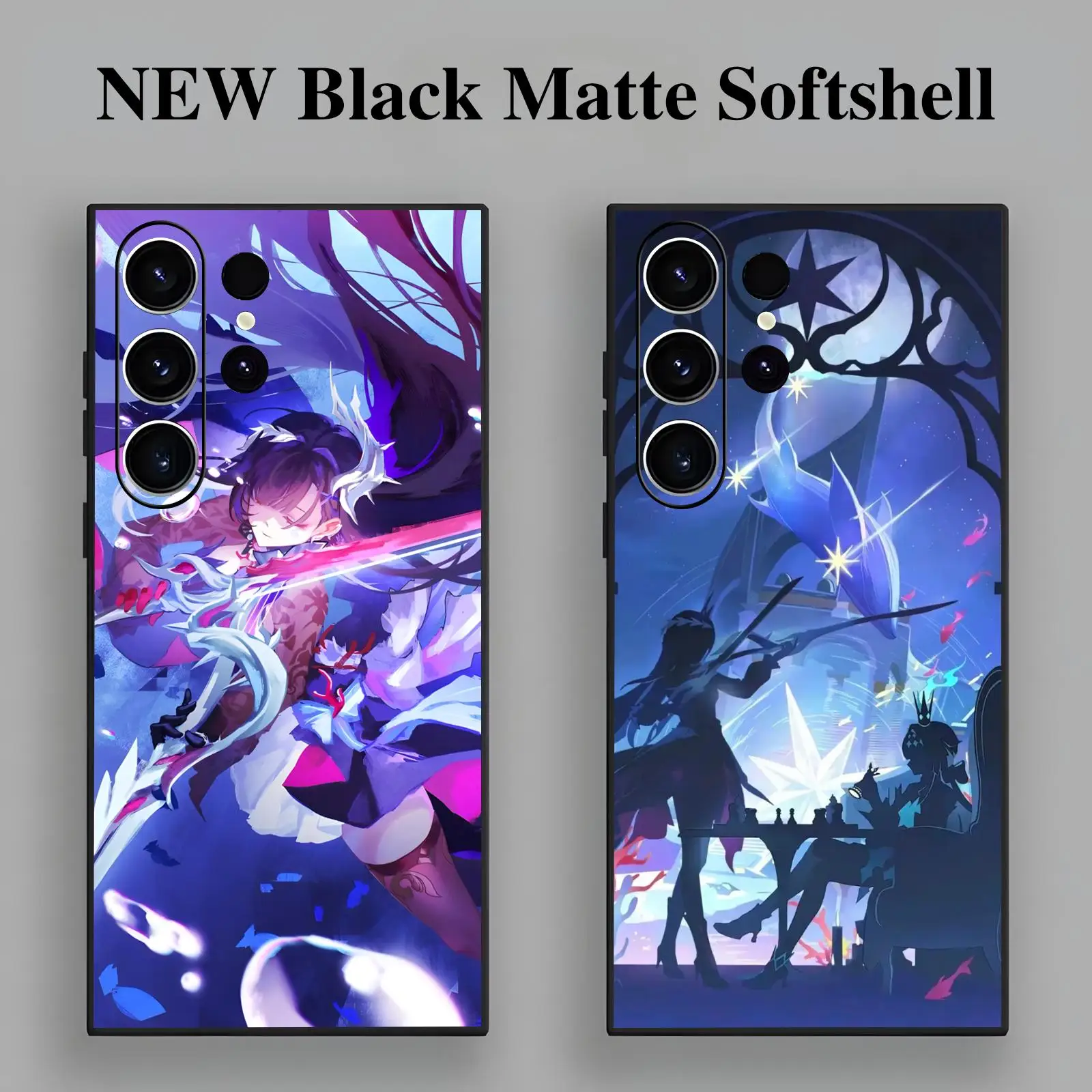 Phone Case For Samsung S26 S25 S24 S23 S22 S21 S20 Ultra Note20 Anti-Drop Soft Black Case Honkai Star Rail Hysilens