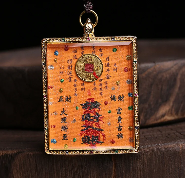 

Tibetan-Style Fine Thangka Fortune Pendant Tag Sweater Chain Agate Tianzu Accessories Hand-Woven Cord Necklace