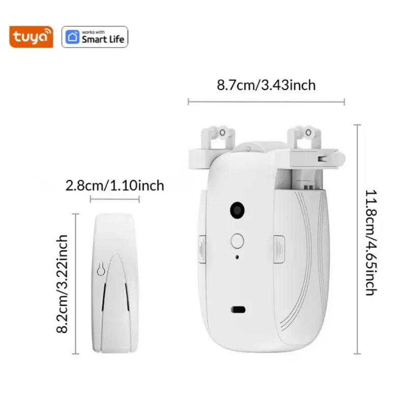 Tuya Smart Zigbee Curtain Motor with Hooks for Rome Track Smart Curtain Pusher Robot Support Siri Google Home AlexaVoice Control