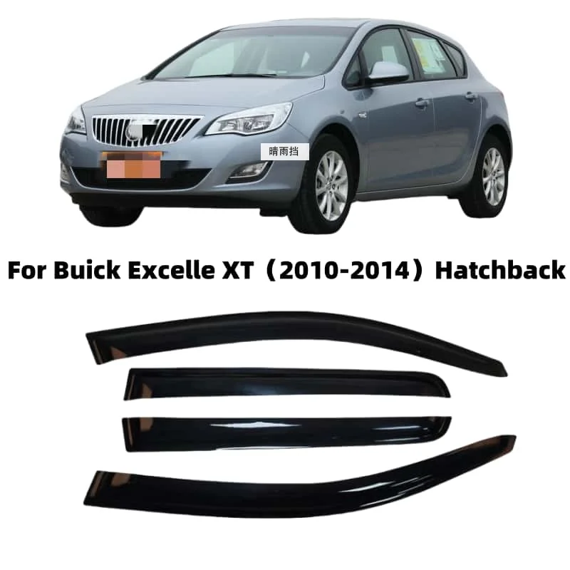 For Buick Excelle XT 2010-2014 Hatchback Car Accessories Window Visors Rain Sun Guard Wind Deflector Weathershield Moulding Trim