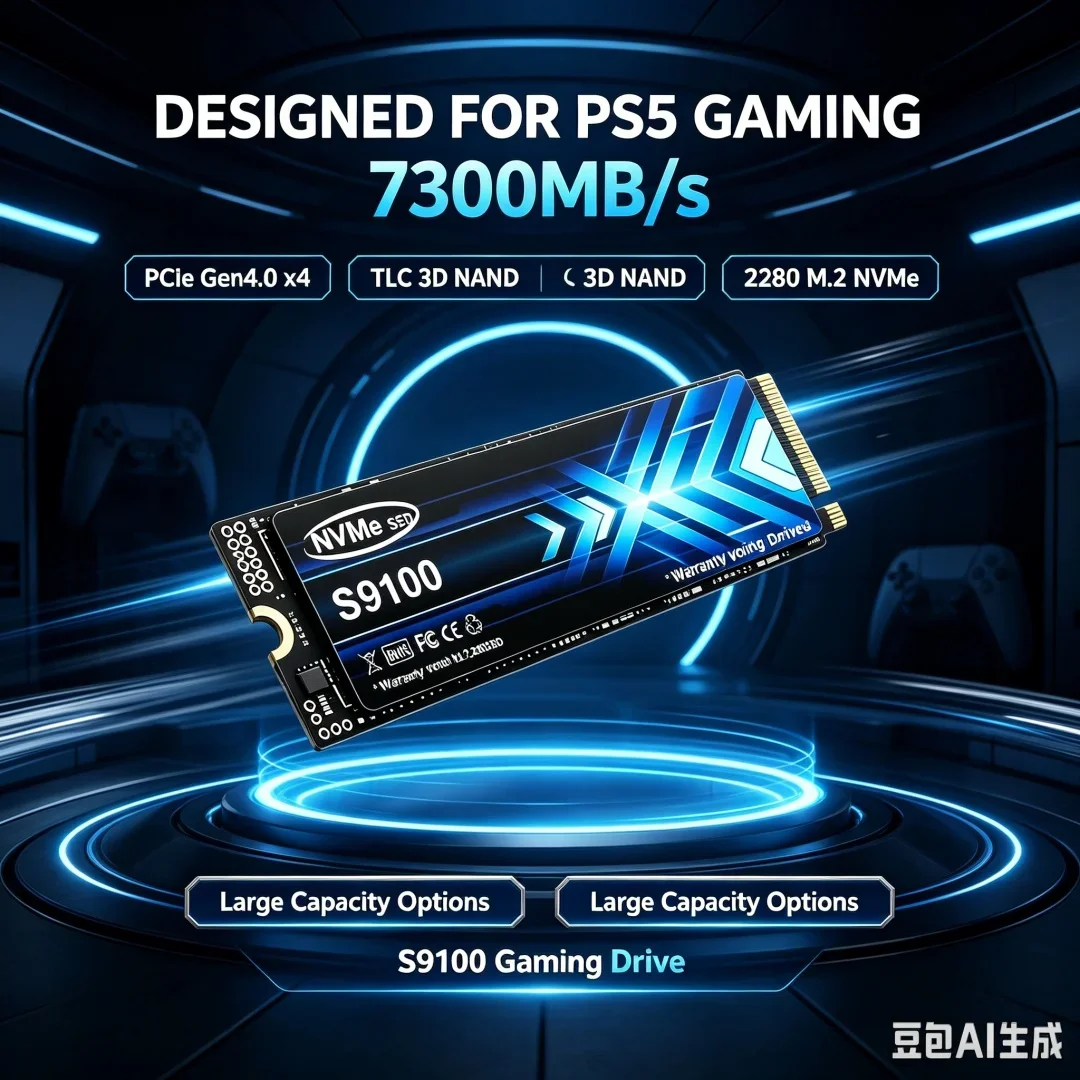 2026 New S9100 M.2 NVMe SSD PCIe Gen4 High Performance Internal Drive 500GB 2TB 4TB Storage Upgrade For PS5 Desktop Laptop