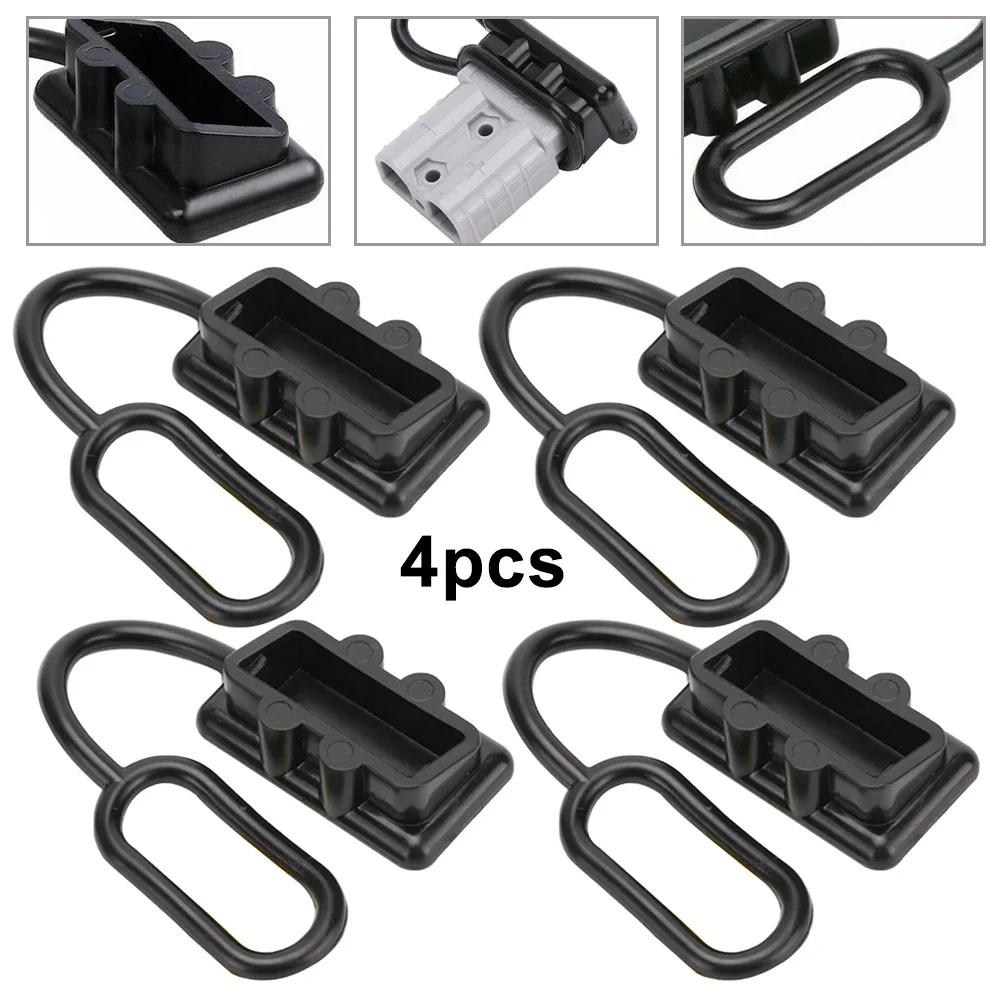 4X Dust Cap For Anderson Plug Cover Connectors 50Amp Battery Connector Kit For Boat Connections Charging Systems Accessories