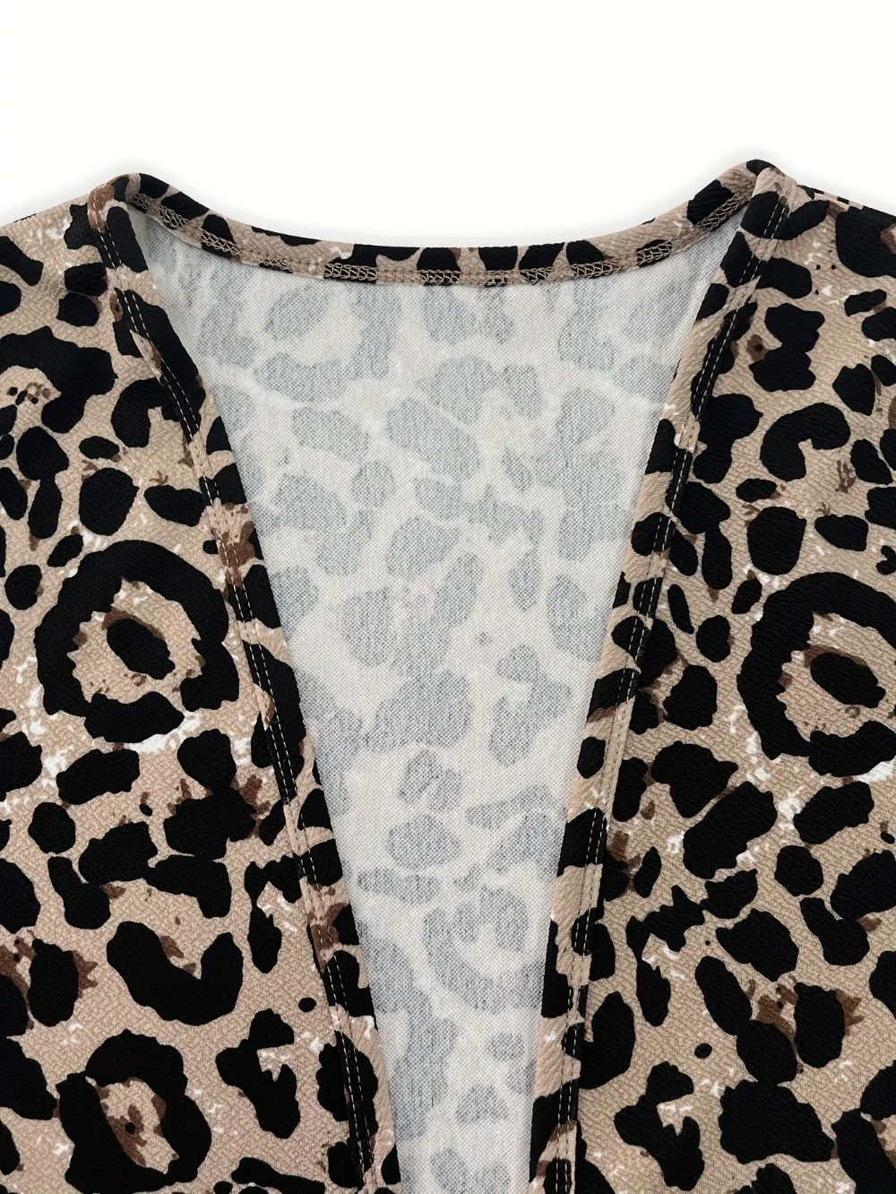 2025 Tops frauen Kleidung Leopard Print Langarm V-ausschnitt Klassische Retro Hemd Anzug Jacke Herbst Winter Mantel Weibliche Streetwear – Detail 6